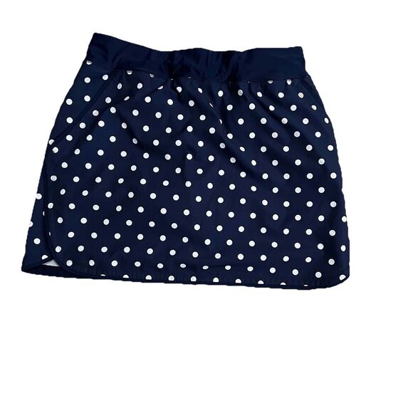 Lands' End Other - Lands End Women’s Swim Skort 12 Polka Dots Blue White